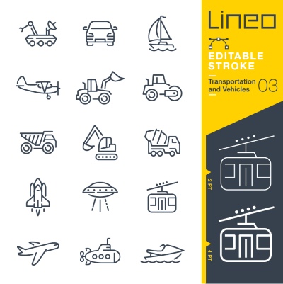 Lineo Editable Stroke 4110 Outline Icons #8, 27xAI