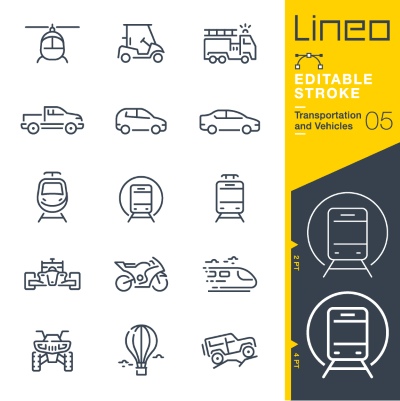 Lineo Editable Stroke 4110 Outline Icons #8, 27xAI