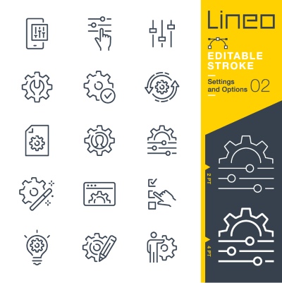 Lineo Editable Stroke 4110 Outline Icons #8, 27xAI