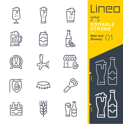 Lineo Editable Stroke 4110 Outline Icons #9, 27xAI