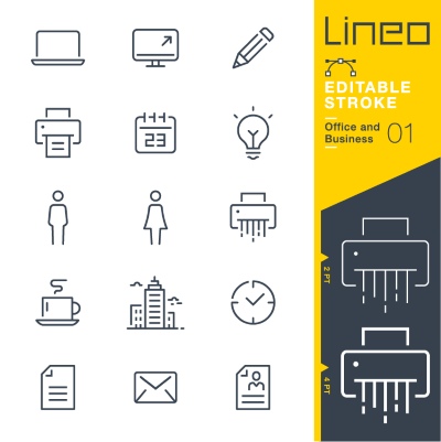 Lineo Editable Stroke 4110 Outline Icons #9, 27xAI