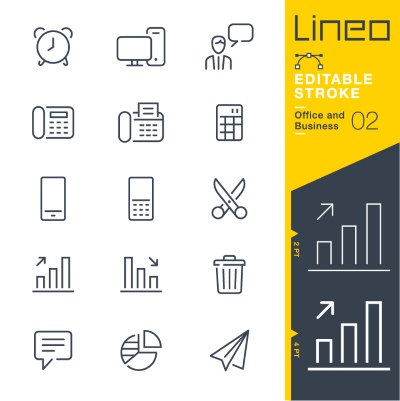 Lineo Editable Stroke 4110 Outline Icons #9, 27xAI