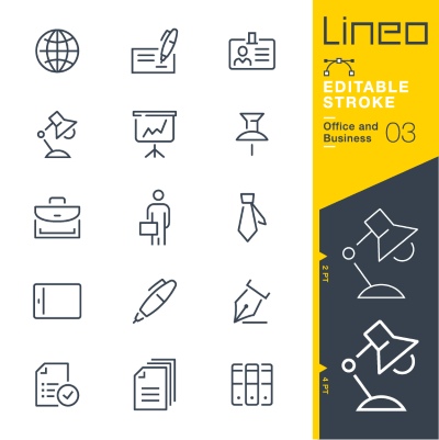Lineo Editable Stroke 4110 Outline Icons #9, 27xAI