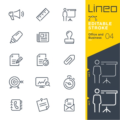 Lineo Editable Stroke 4110 Outline Icons #9, 27xAI