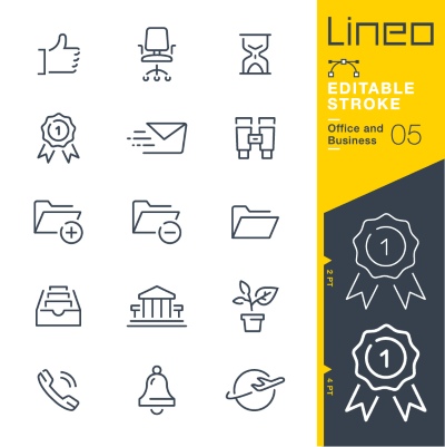Lineo Editable Stroke 4110 Outline Icons #9, 27xAI