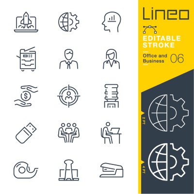 Lineo Editable Stroke 4110 Outline Icons #9, 27xAI