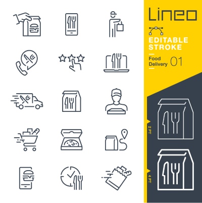 Lineo Editable Stroke 4110 Outline Icons #10, 30xAI
