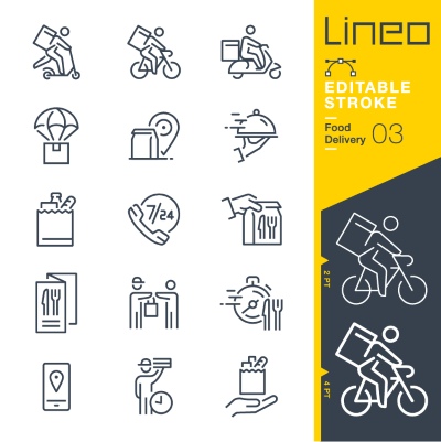 Lineo Editable Stroke 4110 Outline Icons #10, 30xAI