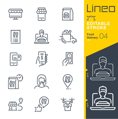 Lineo Editable Stroke 4110 Outline Icons #10, 30xAI