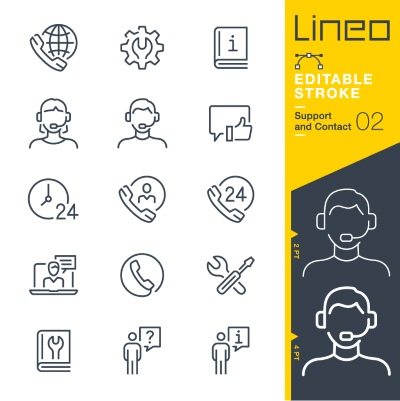 Lineo Editable Stroke 4110 Outline Icons #10, 30xAI