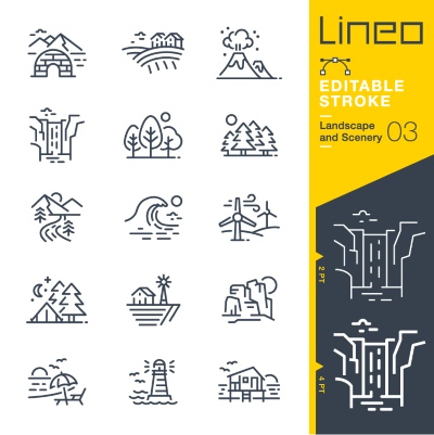 Lineo Editable Stroke 4110 Outline Icons #10, 30xAI