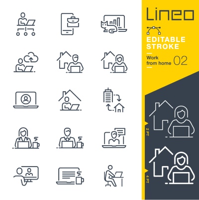 Lineo Editable Stroke 4110 Outline Icons #10, 30xAI