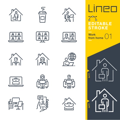 Lineo Editable Stroke 4110 Outline Icons #10, 30xAI