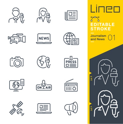 Lineo Editable Stroke 4110 Outline Icons #10, 30xAI