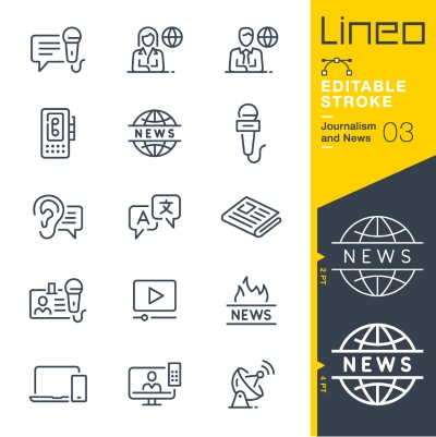 Lineo Editable Stroke 4110 Outline Icons #10, 30xAI