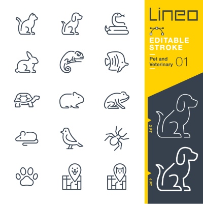 Lineo Editable Stroke 4110 Outline Icons #10, 30xAI
