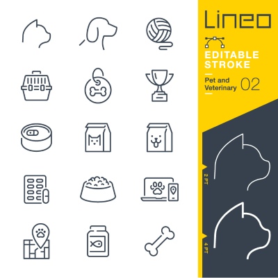 Lineo Editable Stroke 4110 Outline Icons #10, 30xAI