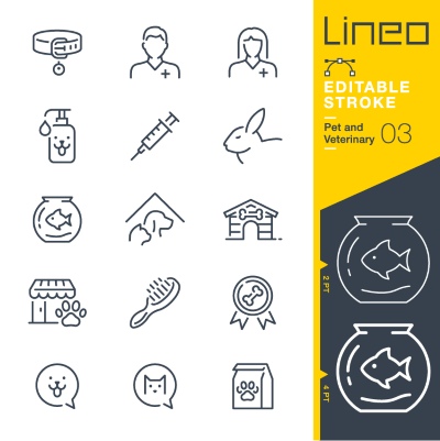 Lineo Editable Stroke 4110 Outline Icons #10, 30xAI