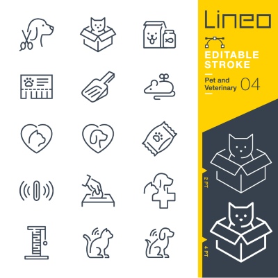 Lineo Editable Stroke 4110 Outline Icons #10, 30xAI
