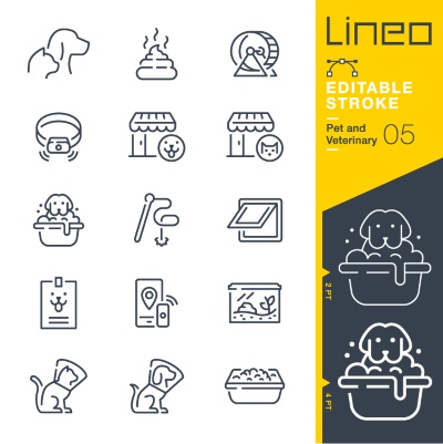 Lineo Editable Stroke 4110 Outline Icons #10, 30xAI