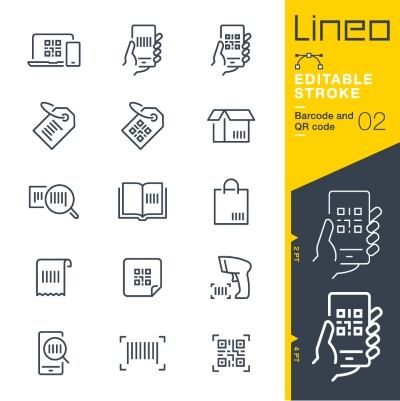 Lineo Editable Stroke 4110 Outline Icons #10, 30xAI