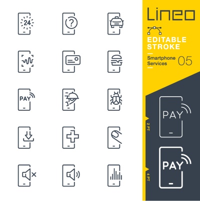 Lineo Editable Stroke 4110 Outline Icons #10, 30xAI