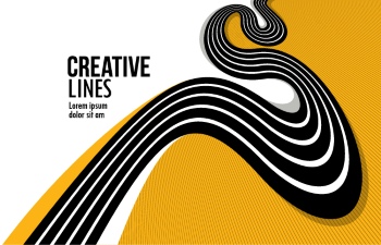 3D Curved Lines with linear Perspective Abstract Backgrounds 25xAI