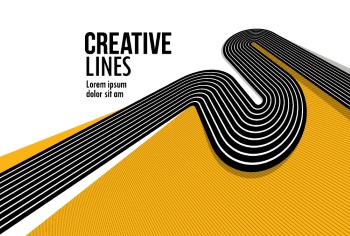 3D Curved Lines with linear Perspective Abstract Backgrounds 25xAI