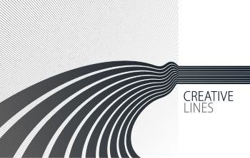 3D Curved Lines with linear Perspective Abstract Backgrounds 25xAI