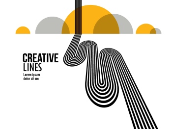 3D Curved Lines with linear Perspective Abstract Backgrounds 25xAI