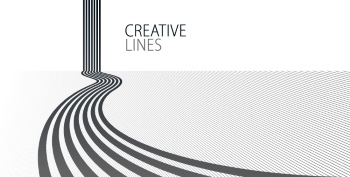 3D Curved Lines with linear Perspective Abstract Backgrounds 25xAI