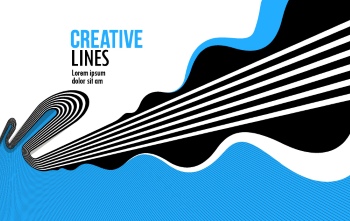 3D Curved Lines with linear Perspective Abstract Backgrounds 25xAI