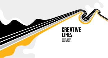 3D Curved Lines with linear Perspective Abstract Backgrounds 25xAI