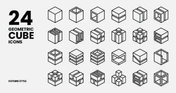 Isometric Brutal Design Elements 28xAI