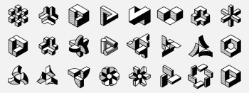 Isometric Brutal Design Elements 28xAI