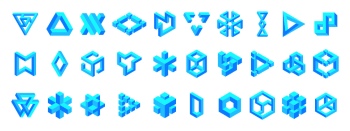 Isometric Brutal Design Elements 28xAI