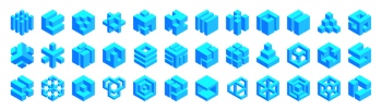 Isometric Brutal Design Elements 28xAI