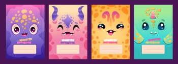 Cute Monster Icons & Design Elements 42xAI