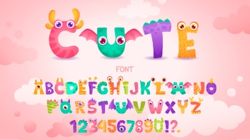 Cute Monster Icons & Design Elements 42xAI