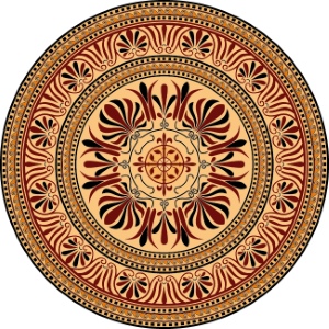 Roman Byzantine Mosaic Ceramics Ornamental Designs #1, 27xAI