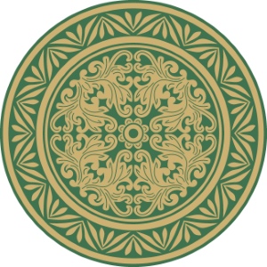 Roman Byzantine Mosaic Ceramics Ornamental Designs #1, 27xAI