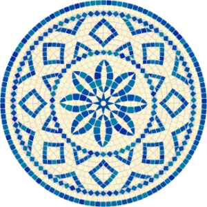 Roman Byzantine Mosaic Ceramics Ornamental Designs #1, 27xAI