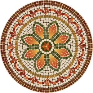 Roman Byzantine Mosaic Ceramics Ornamental Designs #1, 27xAI