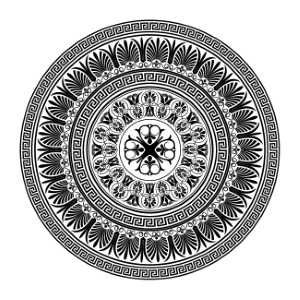 Roman Byzantine Mosaic Ceramics Ornamental Designs #1, 27xAI