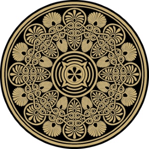 Roman Byzantine Mosaic Ceramics Ornamental Designs #1, 27xAI