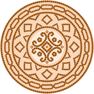 Roman Byzantine Mosaic Ceramics Ornamental Designs #1, 27xAI