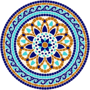 Roman Byzantine Mosaic Ceramics Ornamental Designs #1, 27xAI