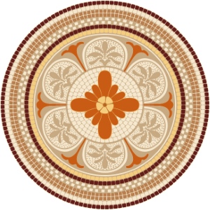 Roman Byzantine Mosaic Ceramics Ornamental Designs #1, 27xAI