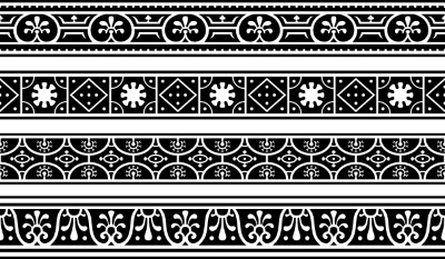 Roman Byzantine Mosaic Ceramics Ornamental Designs #3, 25xAI