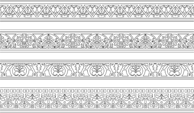 Roman Byzantine Mosaic Ceramics Ornamental Designs #3, 25xAI